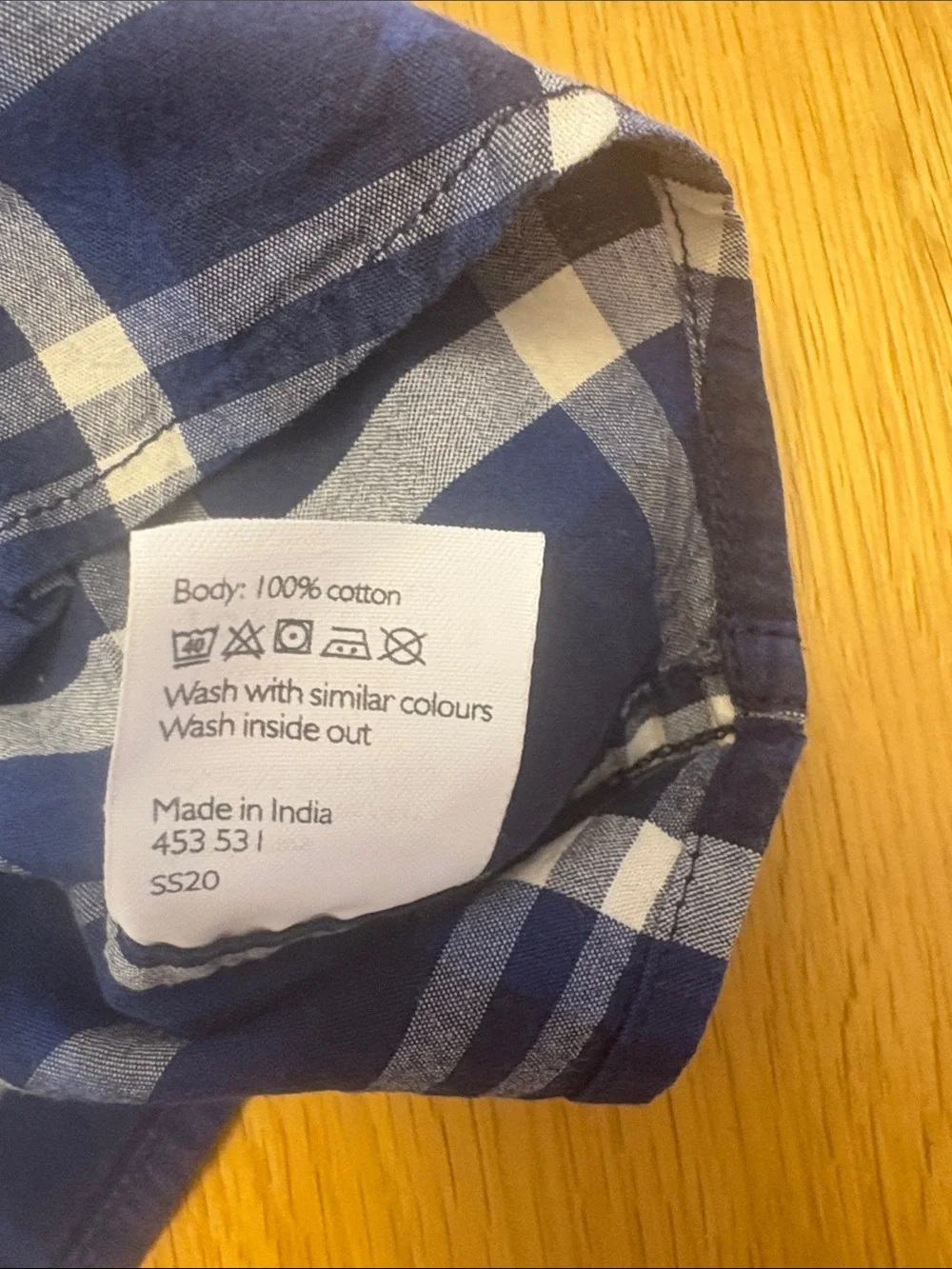 Boys Blue Plaid Short-Sleeve Button-Up Shirt, age 4
